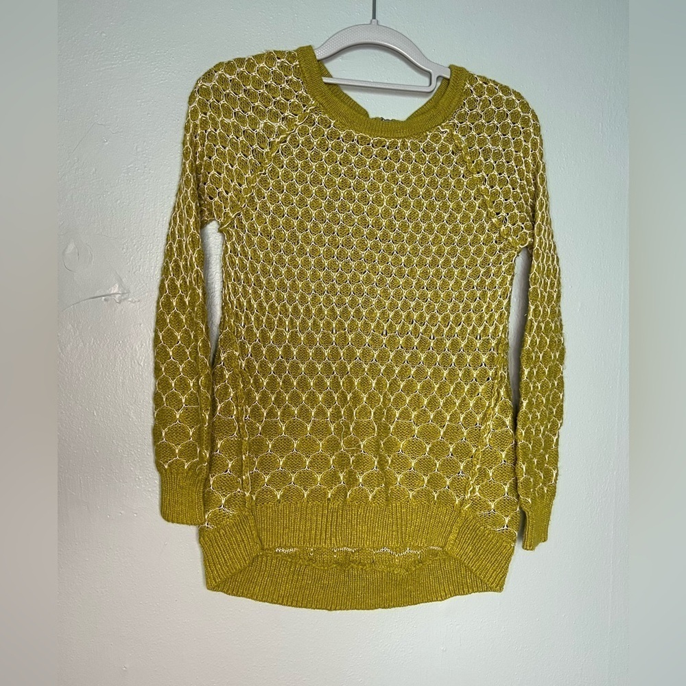 Anthropologie Moth honeycomb knit sweater in green - Picture 2 of 7